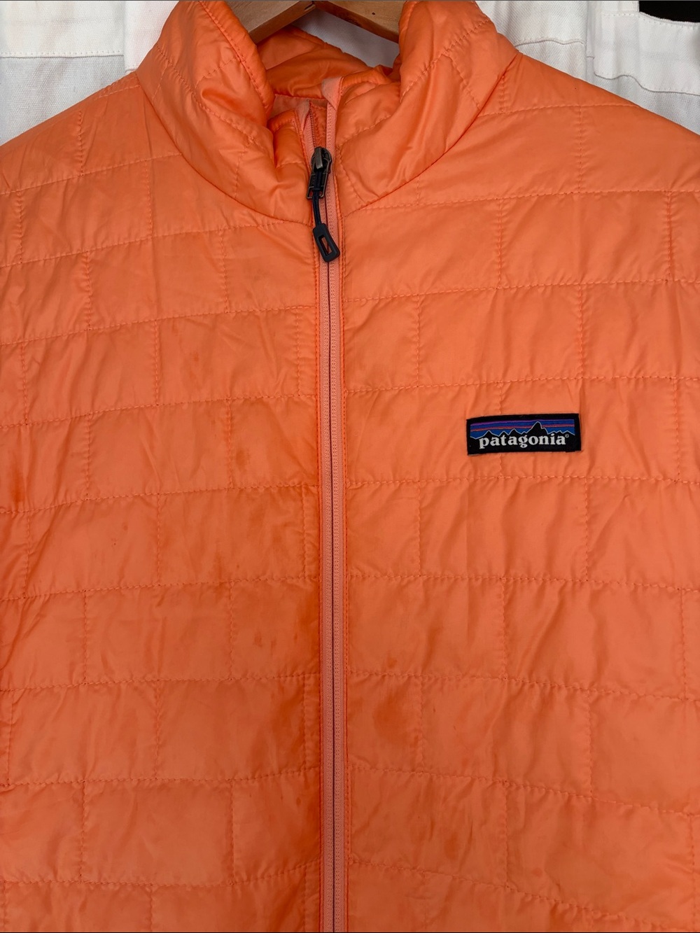 Patagonia women’s Orange Quilted Puffer Jacket